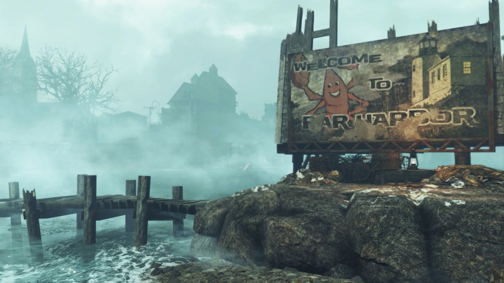 Far Harbor welcome sign