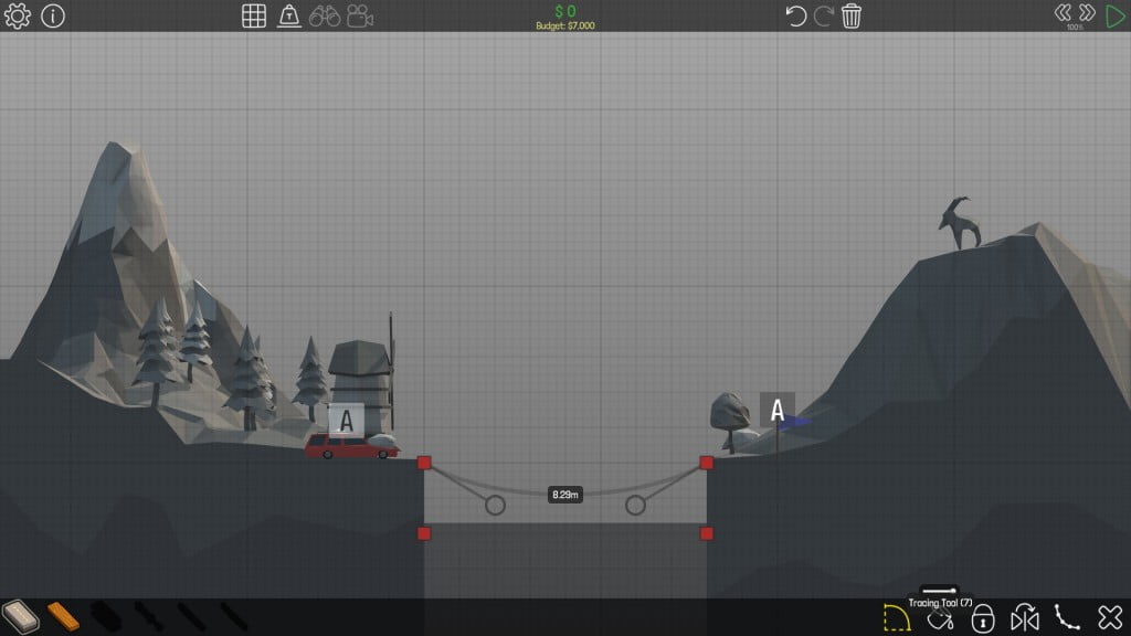 The tracing tool in action