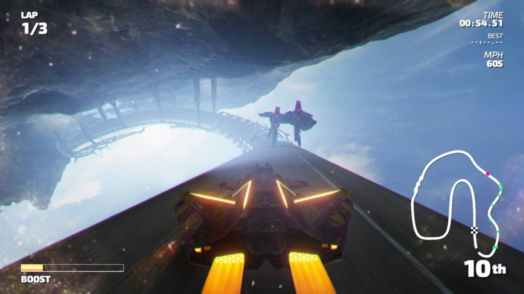 "By far one of my favorite tracks! you can spin around 360° on this cylindrical vertigo inducing track!"